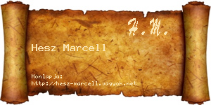 Hesz Marcell névjegykártya